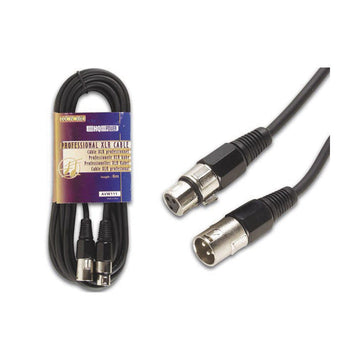 Cable professionnel xlr mâle vers xlr femelle (3m noir) avw111 3 ECLATS DESTOCKAGE