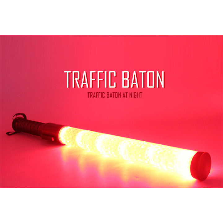Baton lumineux GM torche rechargeable rouge signalisation police route circulation voiture avion ECLATS DESTOCKAGE