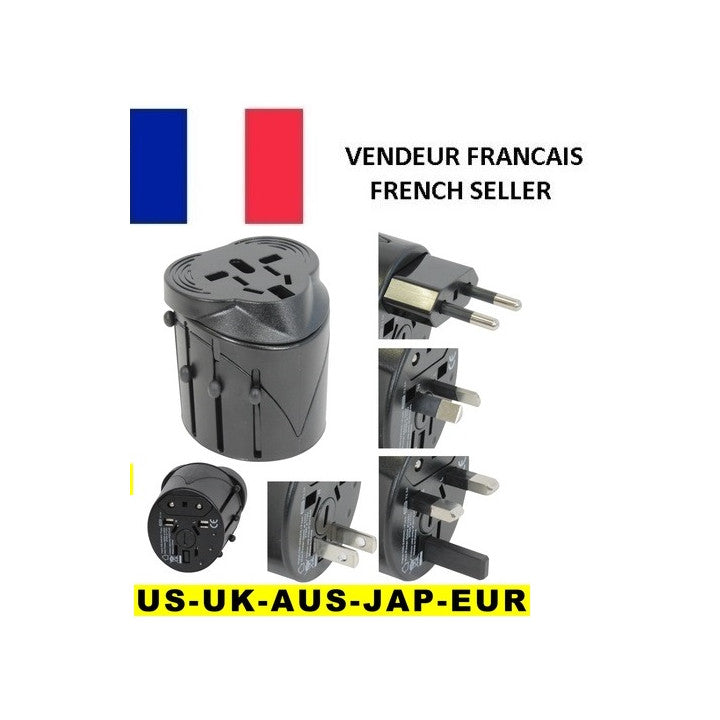 Adaptateur universel secteur prise electrique voyage 150 pays europe hq-travel11 usa uk japon suisse ECLATS DESTOCKAGE