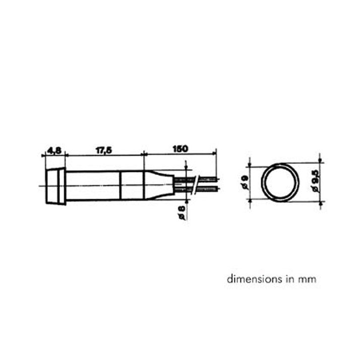 Voyant lumineux rond 9mm 220v orange a clipser drdf220a ECLATS DESTOCKAGE