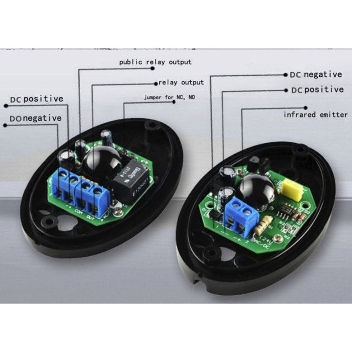 Cellule electronique pour barriere infrarouge 12v 24v 5m 6m 7m 8m 10m 12m 15m contact no nf abo-20 ECLATS DESTOCKAGE