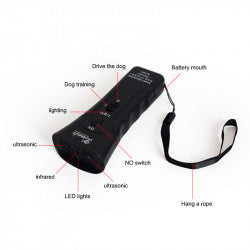 Repousse bi ultrason 20m mt-651 chien mechant agressif laser 4 in 1 2 frequence ECLATS DESTOCKAGE