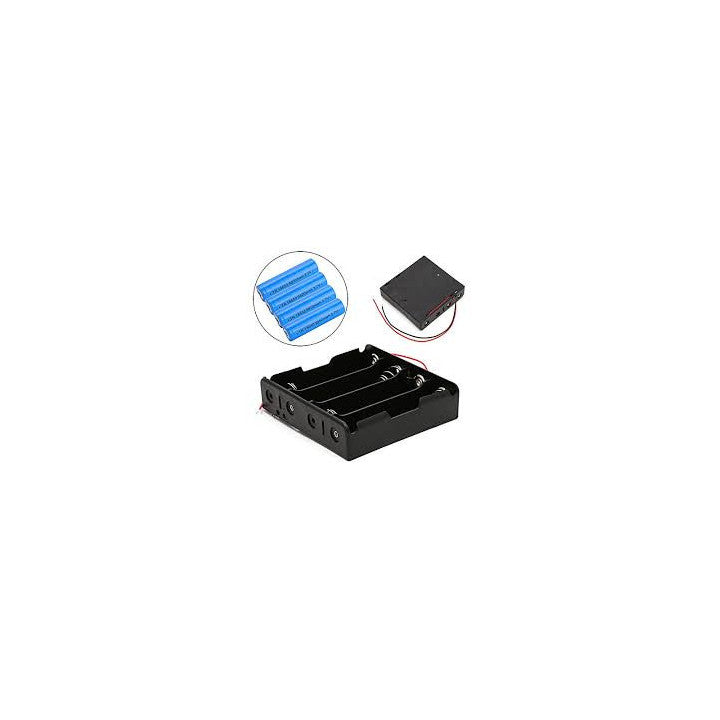 1 Boitier Bloc Coupleur Support de 4 Batterie Pile rechargeable 18650 3.7v ECLATS DESTOCKAGE