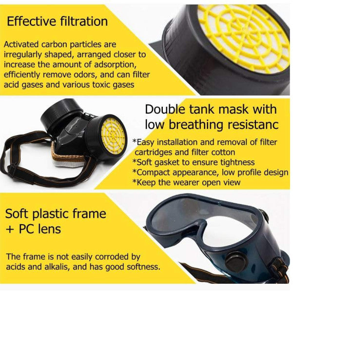Masque protection respiratoire nez bouche filtre en 405 respirateur risque chimique np306 anti pollution ECLATS DESTOCKAGE