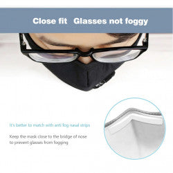 Masque respiratoire coton lavable reutilisable + valve sans filtre 5 couches anti pollution ECLATS DESTOCKAGE