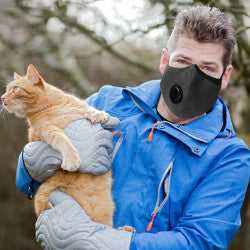Masque respiratoire coton lavable reutilisable + valve sans filtre 5 couches anti pollution ECLATS DESTOCKAGE