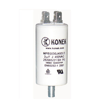 Condensateur 3mf 3 mf micro farad 450v cbb60 w1-11003 condo demarrage moteur cosse ECLATS DESTOCKAGE