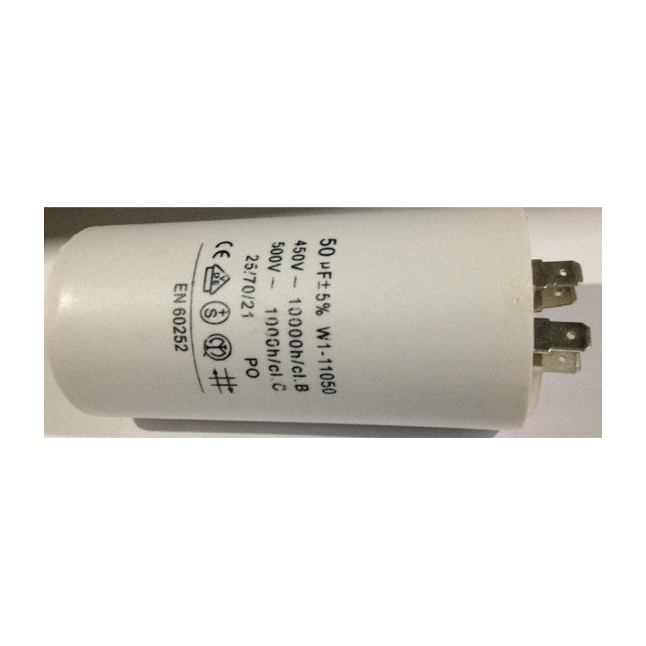 Condensateur 50µf 50 mf uf micro farad 400v 450v 500v 50/60 hz cbb60 w1-11050 condo demarrage moteur cosse ECLATS DESTOCKAGE