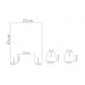 vitre ecran protection plexiglass transparent 35X45cm comptoir accueil réception separation latérale bouclier hygiaphone A01 ECLATS DESTOCKAGE