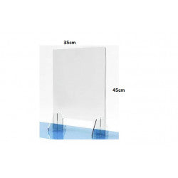 vitre ecran protection plexiglass transparent 35X45cm comptoir accueil réception separation latérale bouclier hygiaphone A01 ECLATS DESTOCKAGE