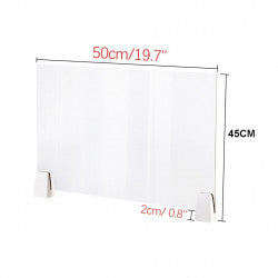 vitre ecran protection plexiglass transparent 50X45cm separation latérale bouclier hygiaphone separateur A03 - ECLATS DESTOCKAGE