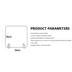 vitre ecran protection plexiglass transparent 50X45cm separation latérale bouclier hygiaphone separateur A03 - ECLATS DESTOCKAGE