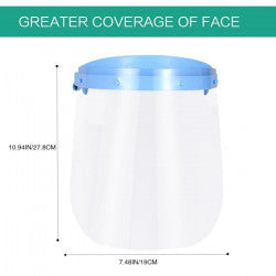 Bouclier visiere de protection anti-gouttelettes réglable anti-salive facial complet Transparent réglable léger ECLATS DESTOCKAGE
