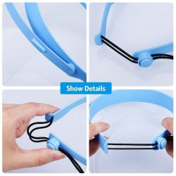 Bouclier visiere de protection anti-gouttelettes réglable anti-salive facial complet Transparent réglable léger ECLATS DESTOCKAGE