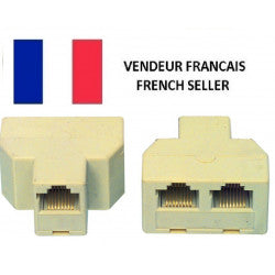 Adaptateur 8p8c rj45 femelle 2 x rj45 femelle doubleur dedoubleur modulaire ethernet network lan ECLATS DESTOCKAGE