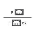 Adaptateur 8p8c rj45 femelle 2 x rj45 femelle doubleur dedoubleur modulaire ethernet network lan ECLATS DESTOCKAGE