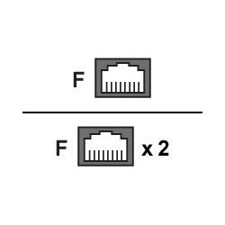 Adaptateur 8p8c rj45 femelle 2 x rj45 femelle doubleur dedoubleur modulaire ethernet network lan ECLATS DESTOCKAGE