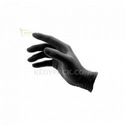 100 Gants vinyle noir ll gant non poudre protection ECLATS DESTOCKAGE