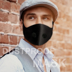 Masque respiratoire lavable reutilisable + 2 valves sans filtre coton mrlavf anti pollution ECLATS DESTOCKAGE
