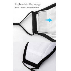 Masque respiratoire coton lavable reutilisable livre sans filtre mrlavf anti poussiere pollution ECLATS DESTOCKAGE
