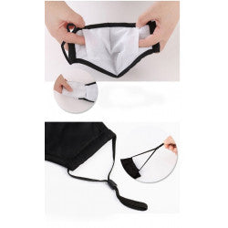 Masque respiratoire coton lavable reutilisable livre sans filtre mrlavf anti poussiere pollution ECLATS DESTOCKAGE