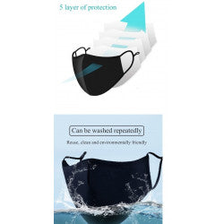 Masque respiratoire coton lavable reutilisable livre sans filtre mrlavf anti poussiere pollution ECLATS DESTOCKAGE