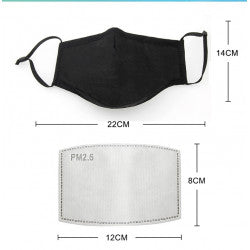 Masque respiratoire coton lavable reutilisable livre sans filtre mrlavf anti poussiere pollution ECLATS DESTOCKAGE