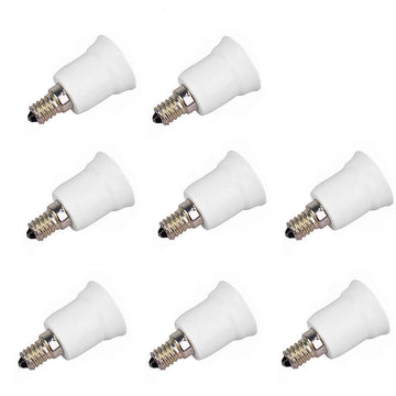 8 adaptateurs convertisseur e14 a e27 douille ampoule led culot 12v 24v 48v 220v ECLATS DESTOCKAGE