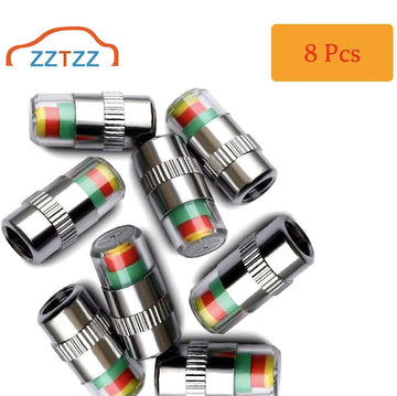 8 bouchon d'avertissement de pression pneus auto 2.4bar Air Alerte de valve roue voiture assujet ECLATS DESTOCKAGE