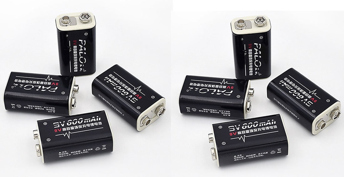 8 Piles accus rechargeables 450mah 7.2v 6.9v 7v 7.1v 6LR61 6F22 EBL Li-ion - ECLATS DESTOCKAGE