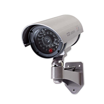 Camera video etanche ir factice coffre pvc DUMCB40GY imitation metal led rouge magasin - ECLATS DESTOCKAGE
