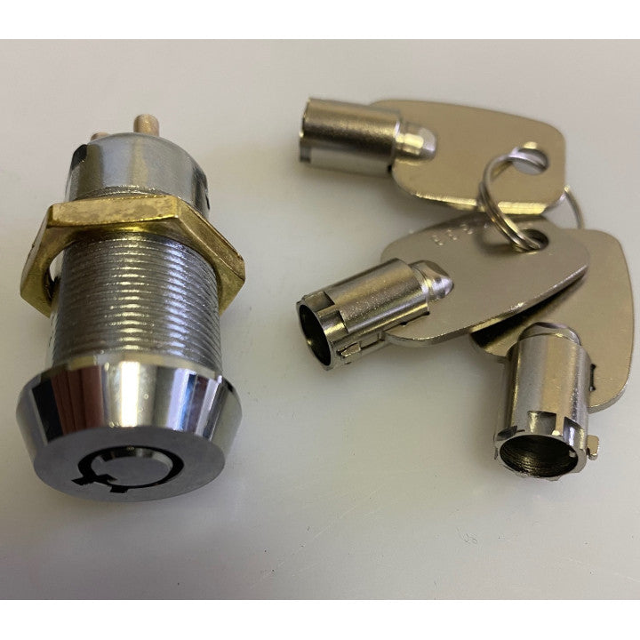 Serrure electrique ON ON interrupteur marche arret 45 degre commutateur 4 plots 3 clefs rondes code 3333 ECLATS DESTOCKAGE