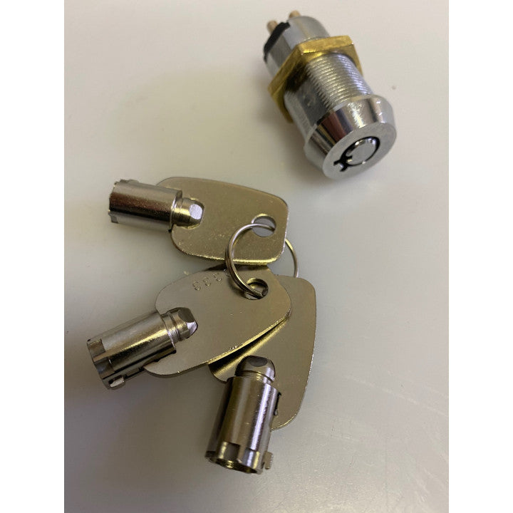 Serrure electrique ON ON interrupteur marche arret 45 degre commutateur 4 plots 3 clefs rondes code 3333 ECLATS DESTOCKAGE