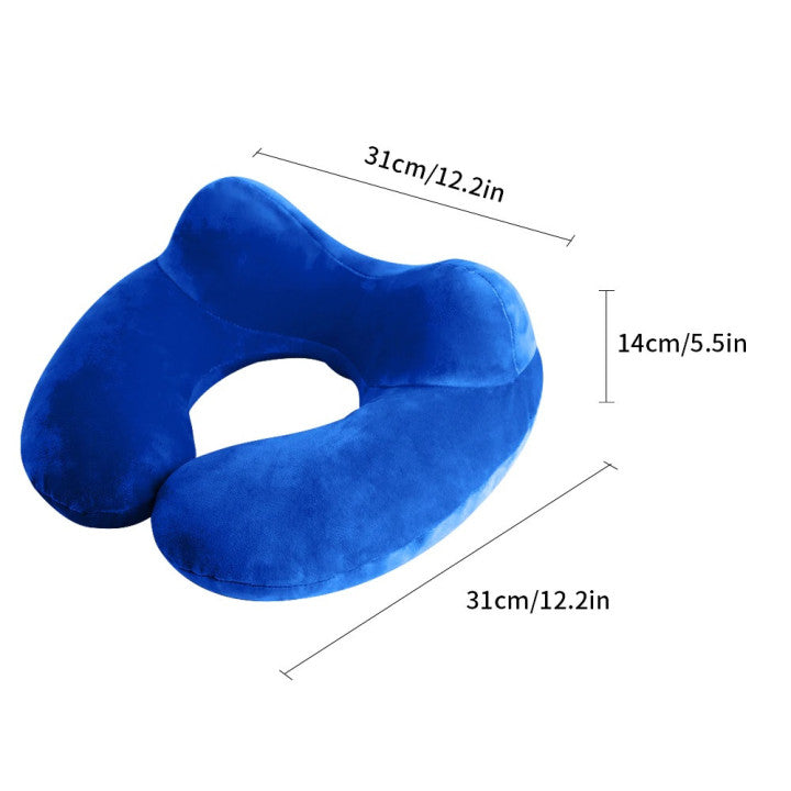 Coussin gonflable en u pour repos du cou en voyage avion loisir voiture bus ECLATS DESTOCKAGE
