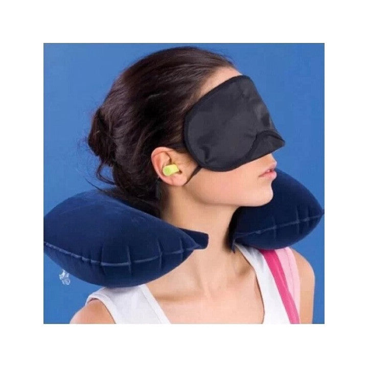 Coussin gonflable en u pour repos du cou en voyage avion loisir voiture bus ECLATS DESTOCKAGE