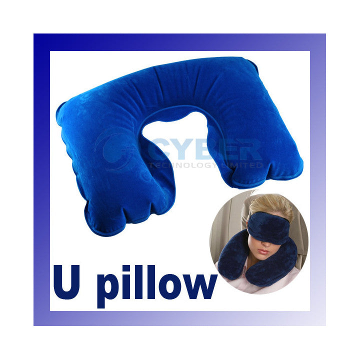 Coussin gonflable en u pour repos du cou en voyage avion loisir voiture bus ECLATS DESTOCKAGE