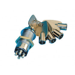 Serrure electrique ON OFF nterrupteur marche arret commutateur 90 degre 4 plots 5 clefs code 1209 verrouillage ECLATS DESTOCKAGE