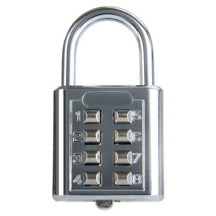 Cadenas antivols 25mm combinaison 4 chiffres code numero fermeture ouverture securisee fd 6038a ECLATS DESTOCKAGE