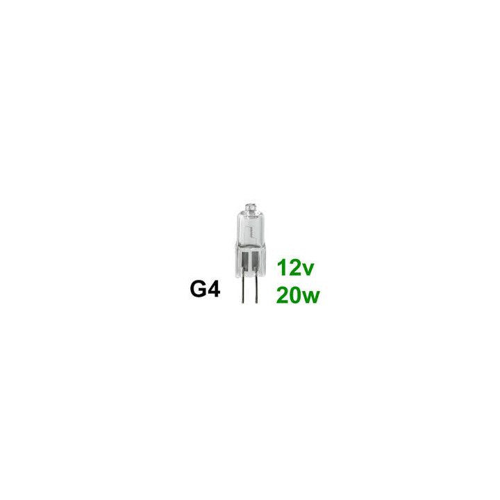Ampoule g4 12v 20w blanc chaud 3000h eclairage lumiere halogene ligne capsule jc ECLATS DESTOCKAGE