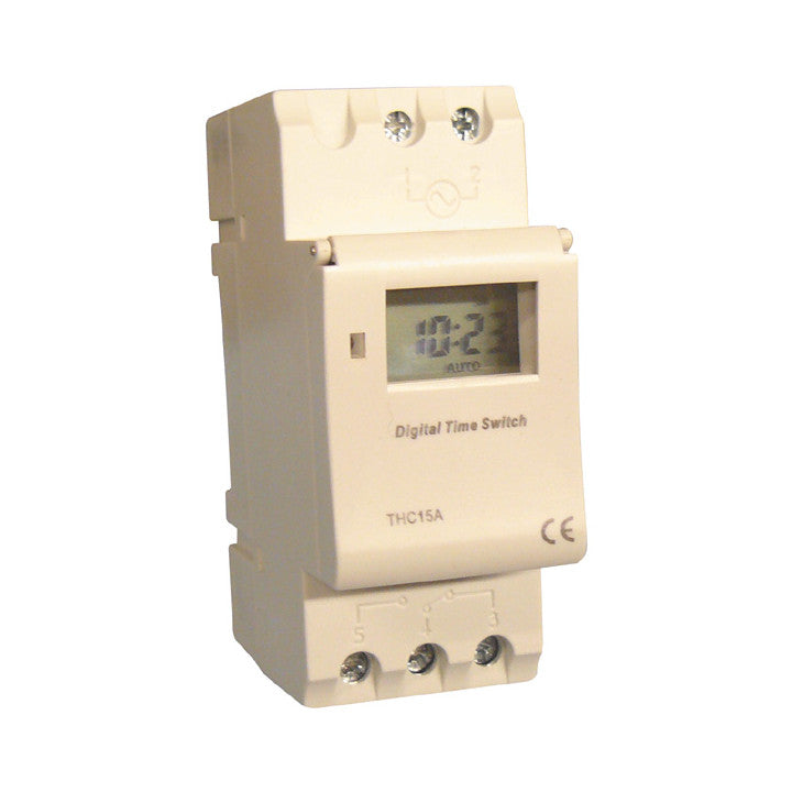 Programmateur 220v 2200w interrupteur horaire rail din thc15a horloge hebdomadaire minuterie 230v ECLATS DESTOCKAGE