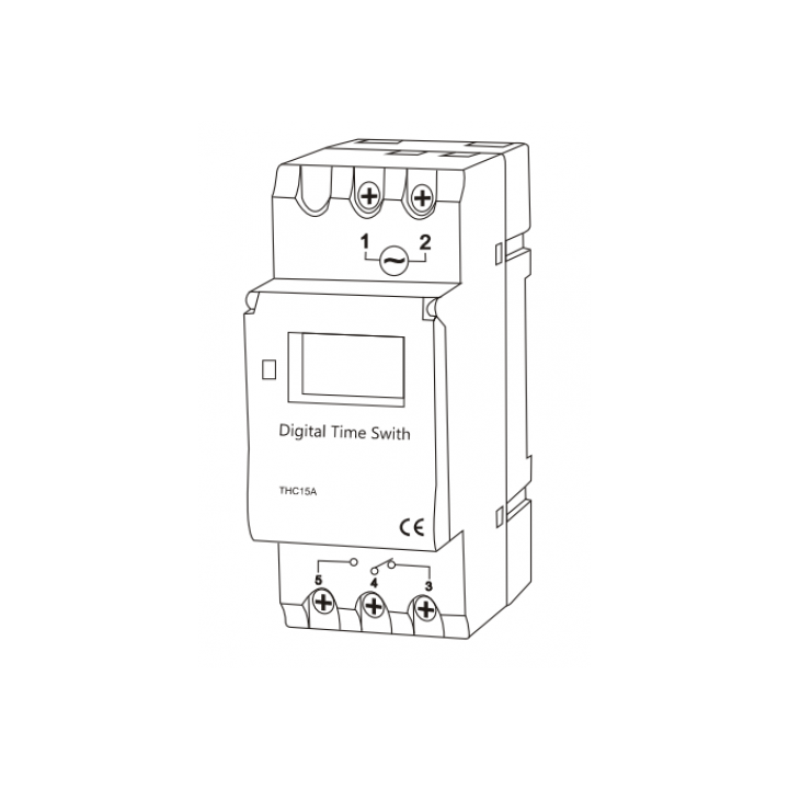 Programmateur 220v 2200w interrupteur horaire rail din thc15a horloge hebdomadaire minuterie 230v ECLATS DESTOCKAGE