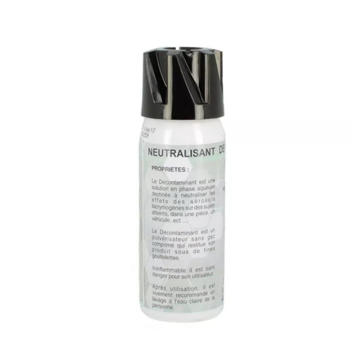 Spray decontaminant 50ml pour aerosol defense gaz cs gel agent neutraliseur securite defense ECLATS DESTOCKAGE
