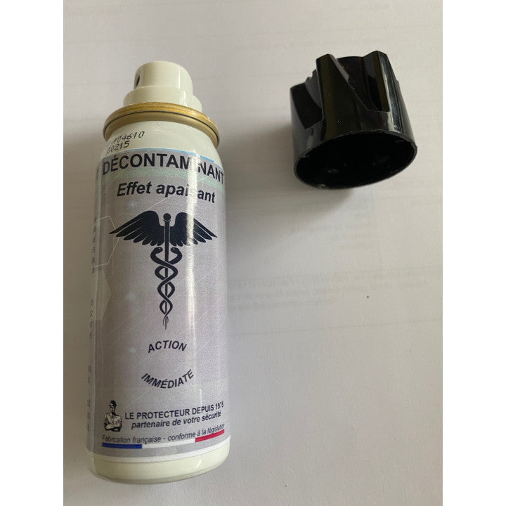 Spray decontaminant 50ml pour aerosol defense gaz cs gel agent neutraliseur securite defense ECLATS DESTOCKAGE