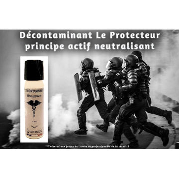 Spray decontaminant 50ml pour aerosol defense gaz cs gel agent neutraliseur securite defense ECLATS DESTOCKAGE