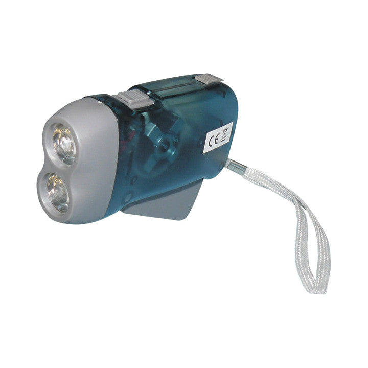 Lampe 2 led torche dynamo sans pile se charge en quelques pressions innovaley ECLATS DESTOCKAGE