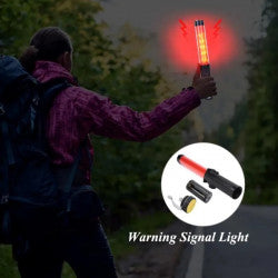 Baton lumineux 26cm torche Eclairage led lumiere rouge circulation route aeroport ECLATS DESTOCKAGE