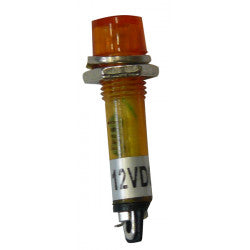 Voyant jaune orange indicateur lumineux 12v miniature diamètre de perçage 7mm 12vcc ECLATS DESTOCKAGE