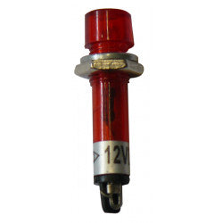 Voyant rouge indicateur lumineux 12v miniature diamètre de perçage 7mm corps en plastique ECLATS DESTOCKAGE
