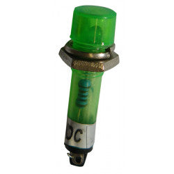 Voyant vert indicateur lumineux 12v miniature diamètre de perçage 7mm corps en plastique feu 12vcc ECLATS DESTOCKAGE