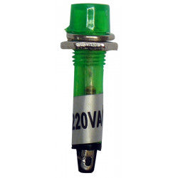 Voyant vert feu indicateur feu lumineux 220v miniature diamètre de perçage 7mm 230v 240v ECLATS DESTOCKAGE